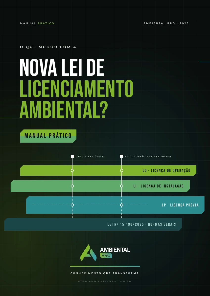 Capa do manual da Nova Lei de Licenciamento Ambiental